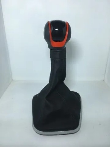 Coifa De Câmbio Aro Prata + Bola Aro Vermelho Fiat Argo 2017 à 2020 - Foto 2