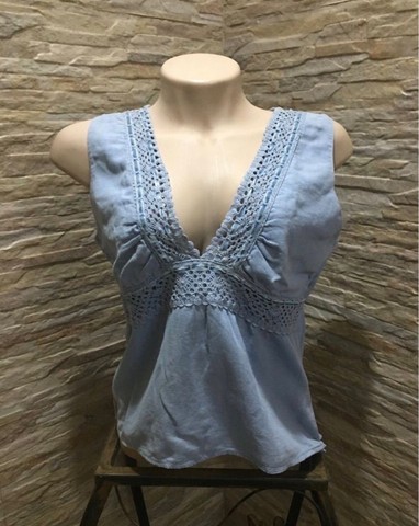 Blusa Regata Farm Bordada