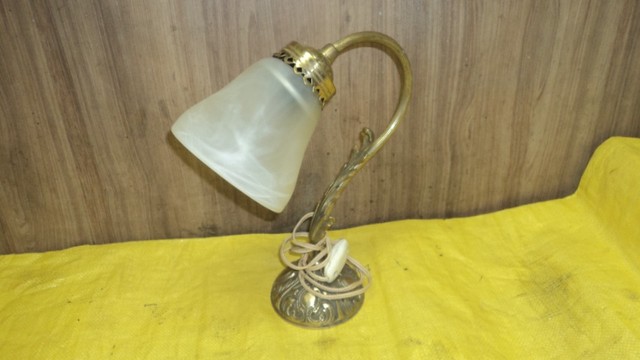 luminaria antiga bronze  com cupula vidro ///,,cada peça //// - Foto 3