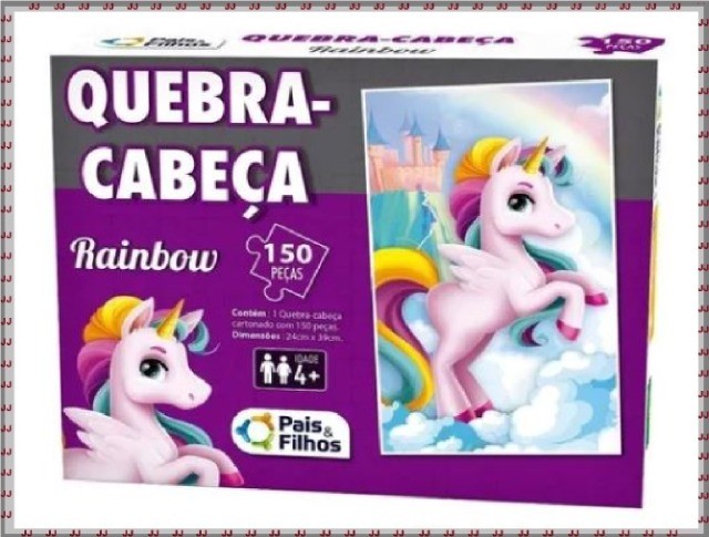 Quebra Cabeça Rainbow 150 Peças - Pais e Filhos