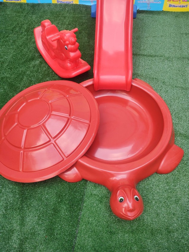 Escorregador médio tartaruga e gangorra  - Foto 4