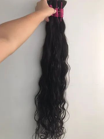 cabelo humano/ liso 45 cm - Foto 5