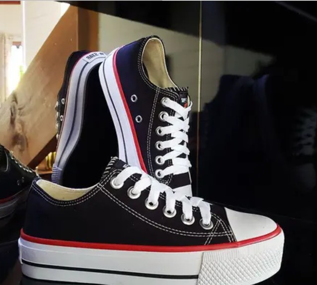 Tênis All Star Cano Alto Preto Lona Tamanho 37 Tênis Feminino All