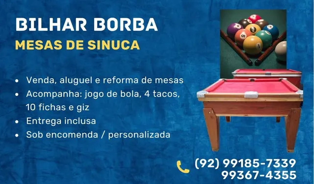Mesa de sinuca com ficheiro  +68 anúncios na OLX Brasil