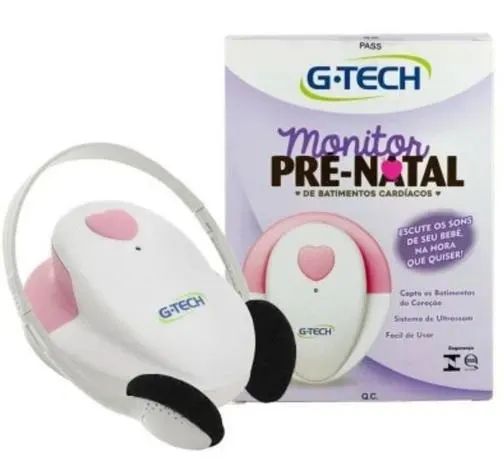 Monitor Pré Natal De Batimentos Cardíacos Dopgt1g G-tech Cor Rosa-chiclete - Foto 2