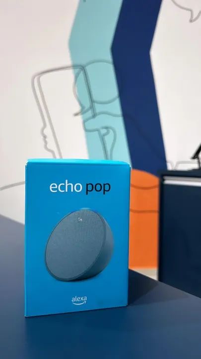 Alexa Smart Speaker Echo Pop Compacto com Som Envolvente - Azul