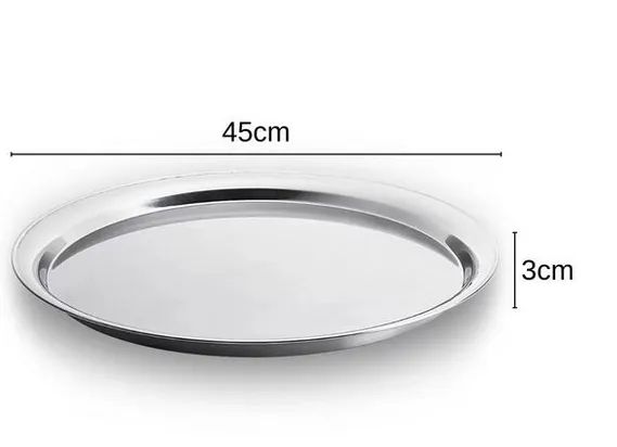 Bandeja Redonda Inox 45cm - Foto 4