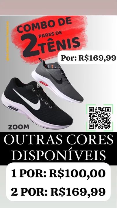 TÊNIS PROMOÇÃO 2 pares 