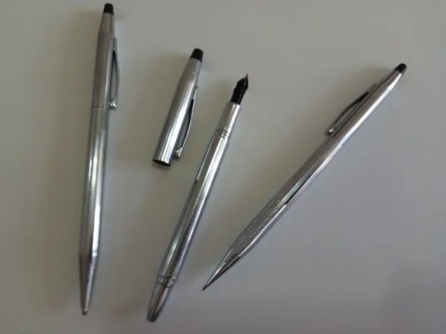 Trio de Escrita Cross Clássico - Caneta tinteiro, caneta esferográfica e lapiseira - Foto 2