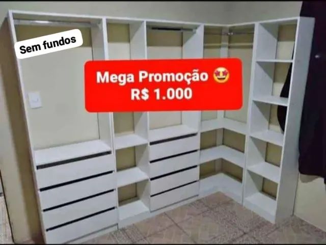 Closet grande em MDF 8 gavetas (Entregamos e Instalamos)