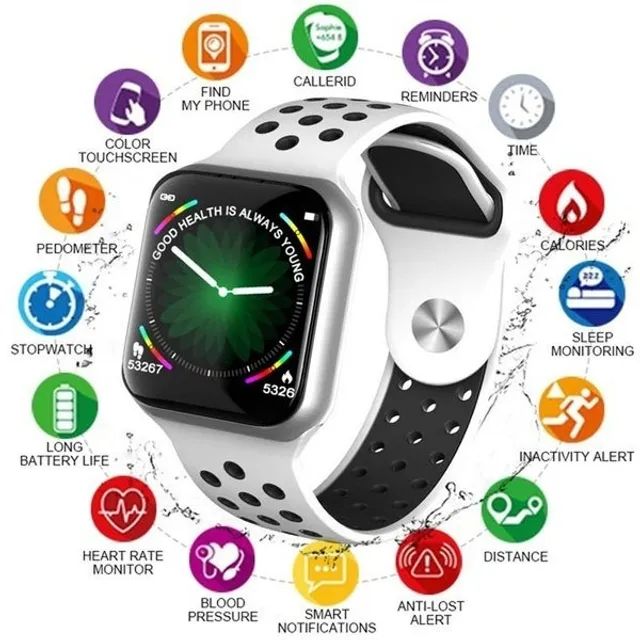 Smartwacht F8 Inteligente Notifica Monitora Saúde ,foto D fundo e muito mais