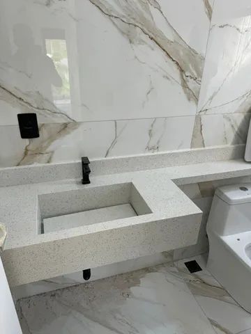 Pias, lavatorios, bancadas em geral e tudo mais em mármore, granito, quartzito, quartzo... - Foto 3