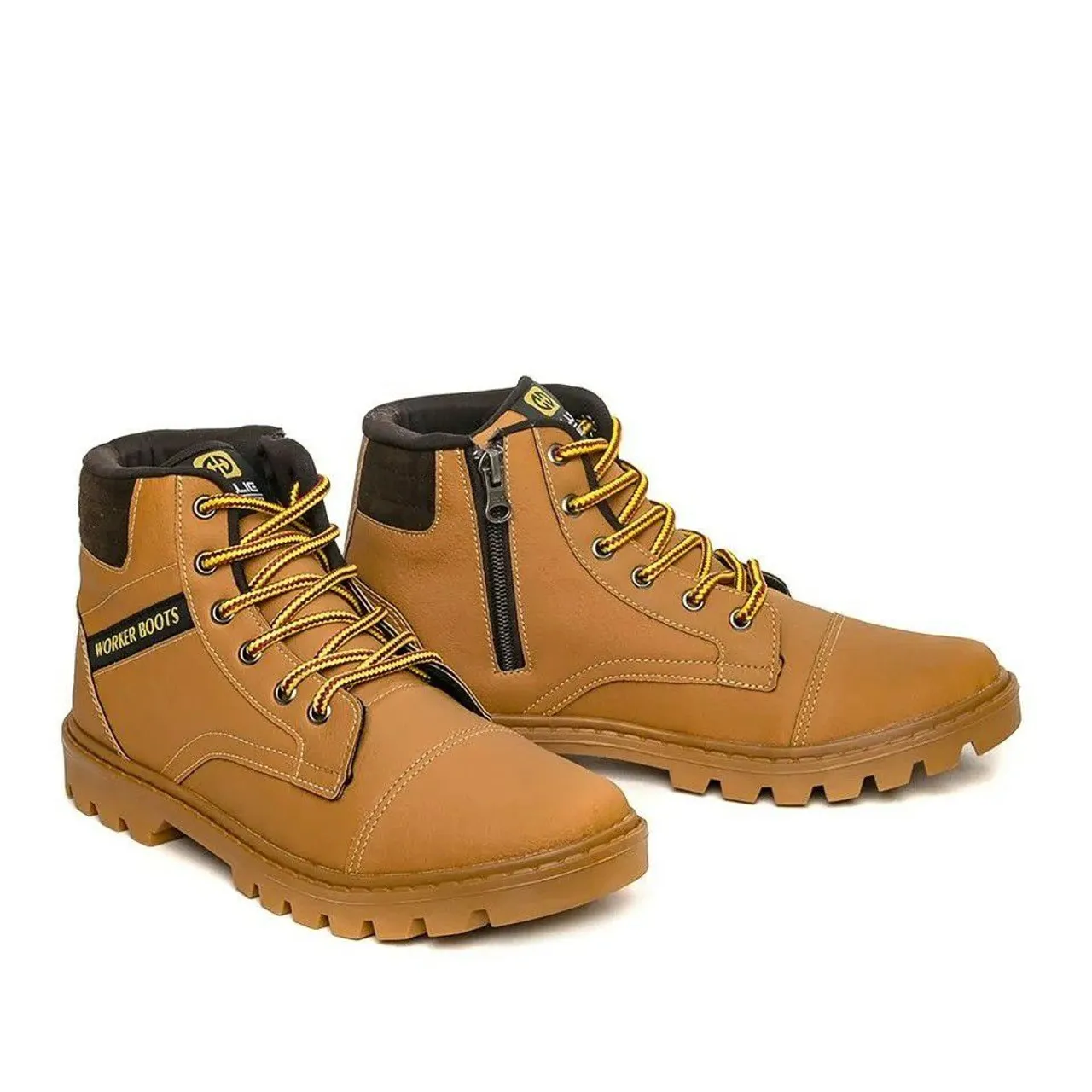 Bota Masculina Worker Boots -Caramelo