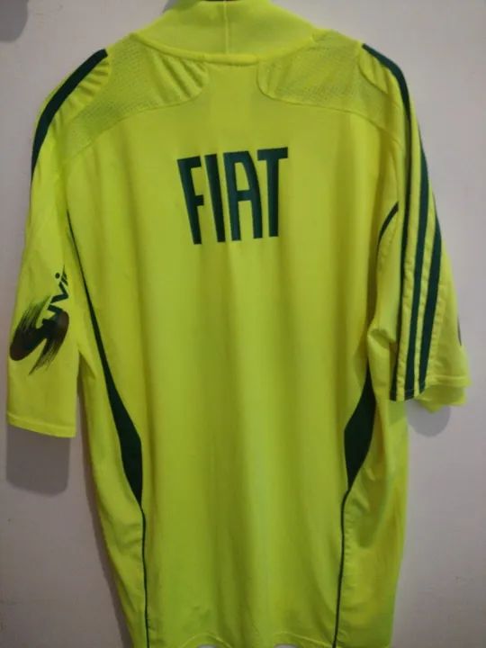Camisa Palmeiras Verde Limão Adidas 2008 Fiat Tamanho M - Foto 5