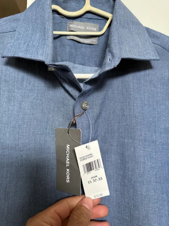 Camisa Michael Kors Denim Azul -M-