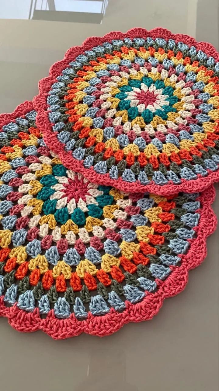 Kit de 4 sousplats de crochê!!! - Foto 3