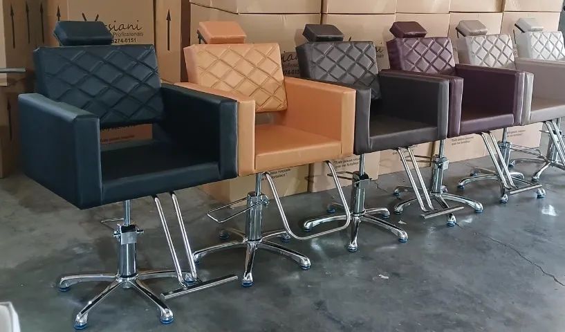 Cadeira hidráulica luxo para cabeleireiro  