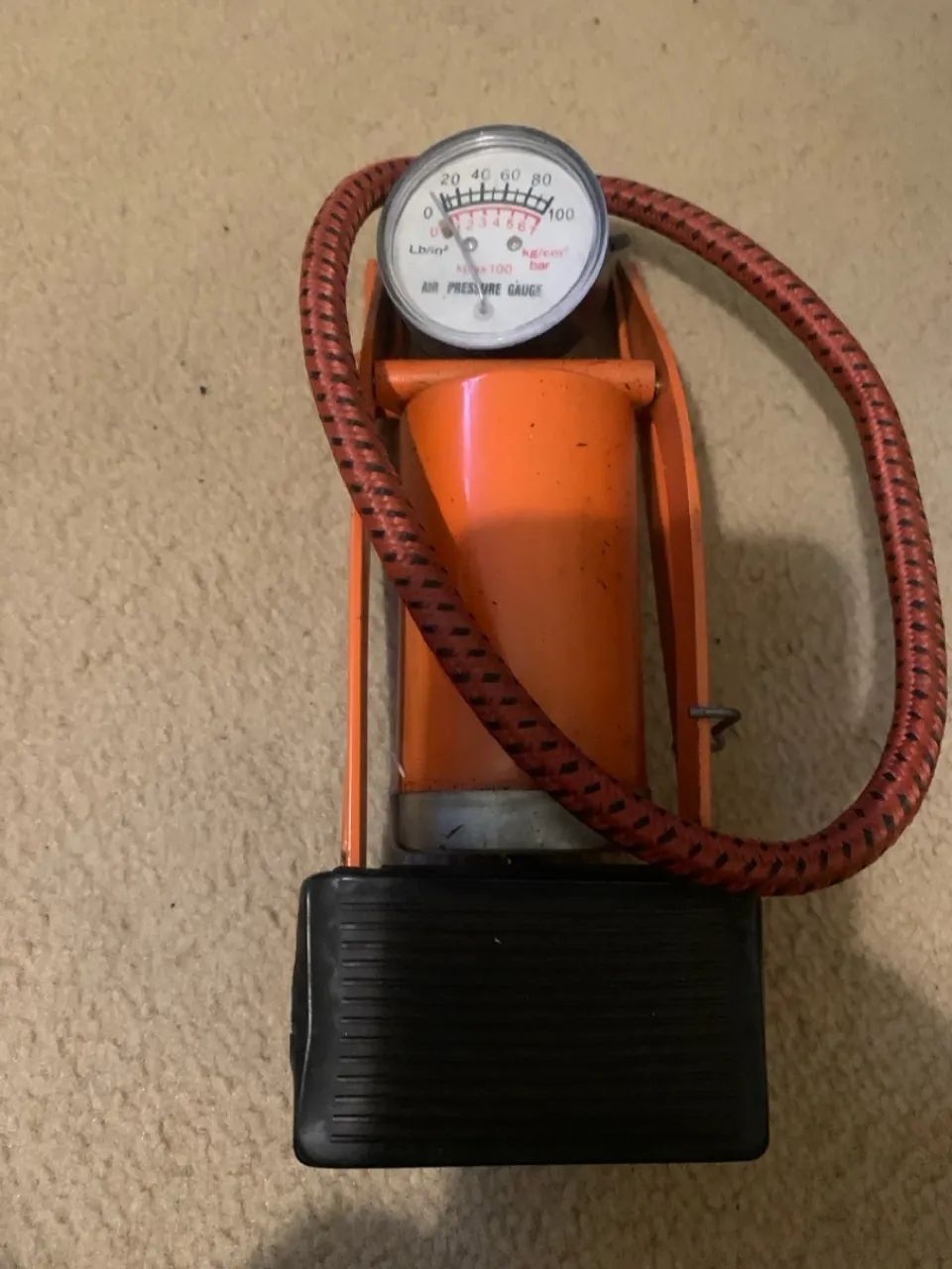 Bomba de ar pé pra bike bola pneus