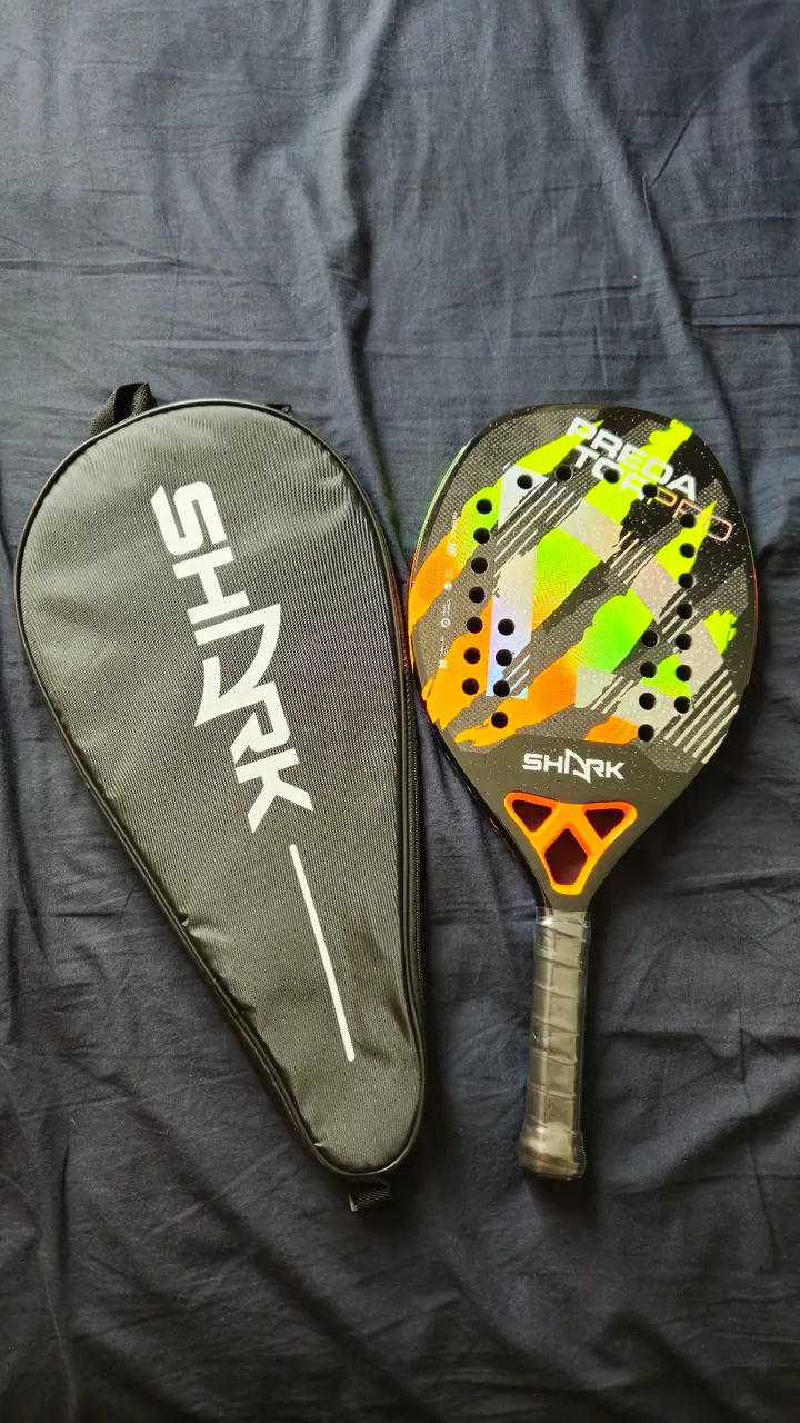 Raquete de Beach Tennis Shark Predator Pro 22mm 2025 Nova