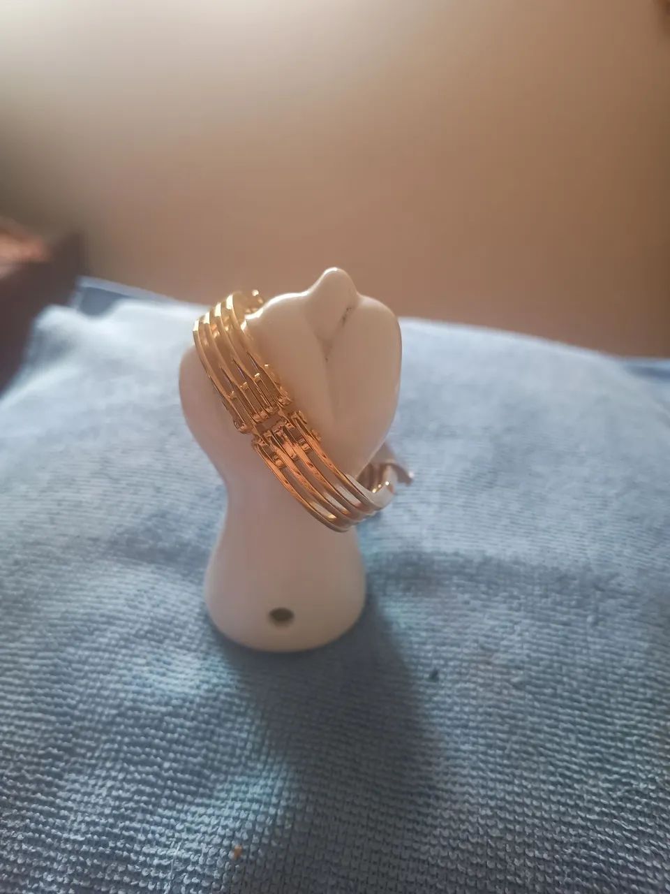 Pulseira Bracelet Em Metal Dourado Folheado  - Foto 5
