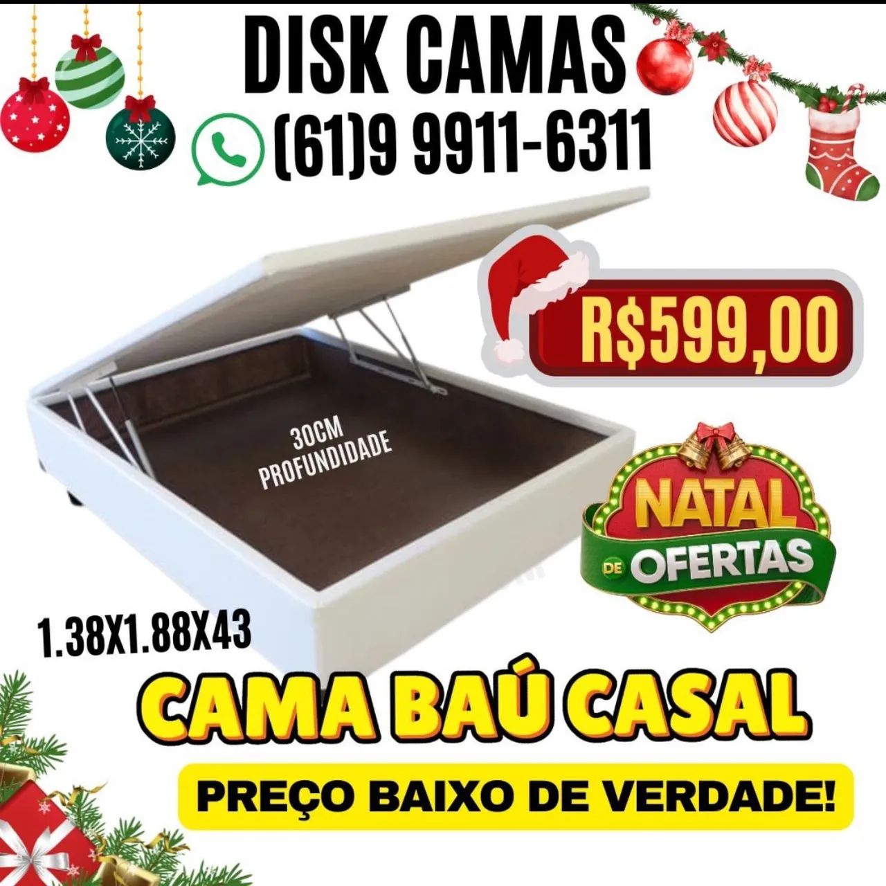 Cama box baú casal 138x188
