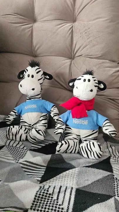 Pelúcias Zebra Nestlé - Pacote com 2