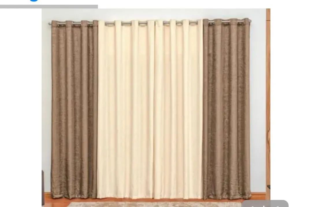 Cortinas de tecido cinza para sala ou quarto - Foto 4