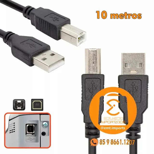 Cabo de Impressora USB 2.0 10 Metros LE-902 - Foto 2