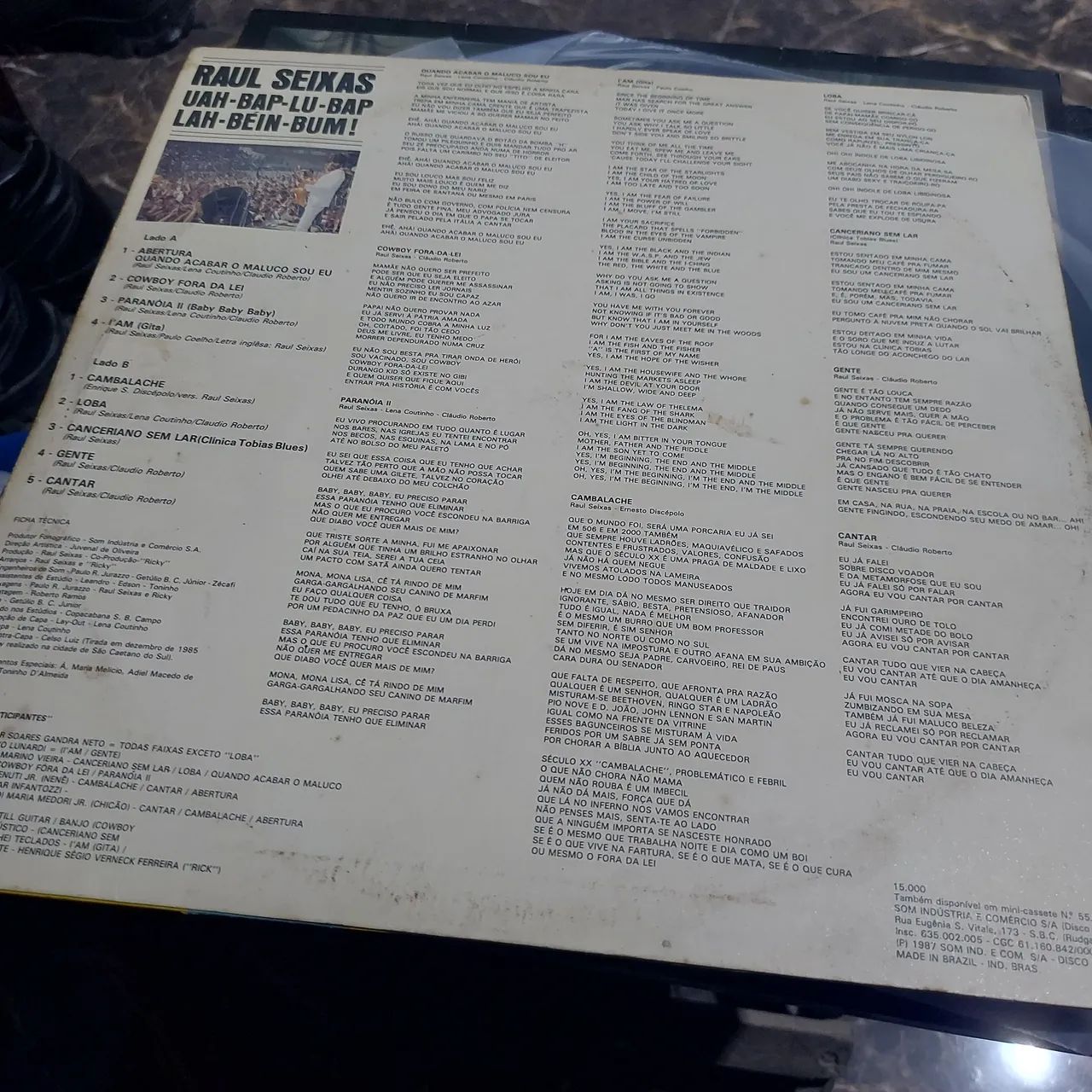 LP Raul Seixas Uah bat lu bein..original Copacabana  - Foto 2