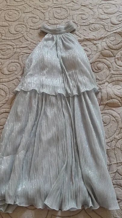 Vestido Plissado Cinza - Tamanho P - Foto 3