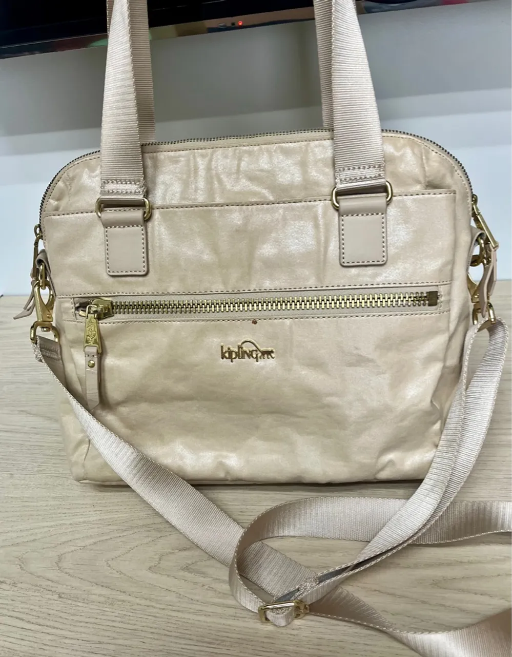 Bolsa Kipling Bege social