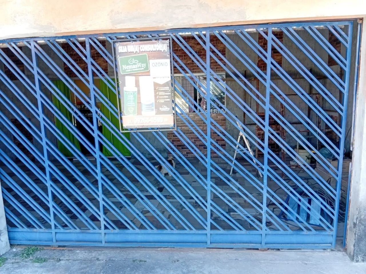 Portão de ferro com grade em diagonal - Foto 3