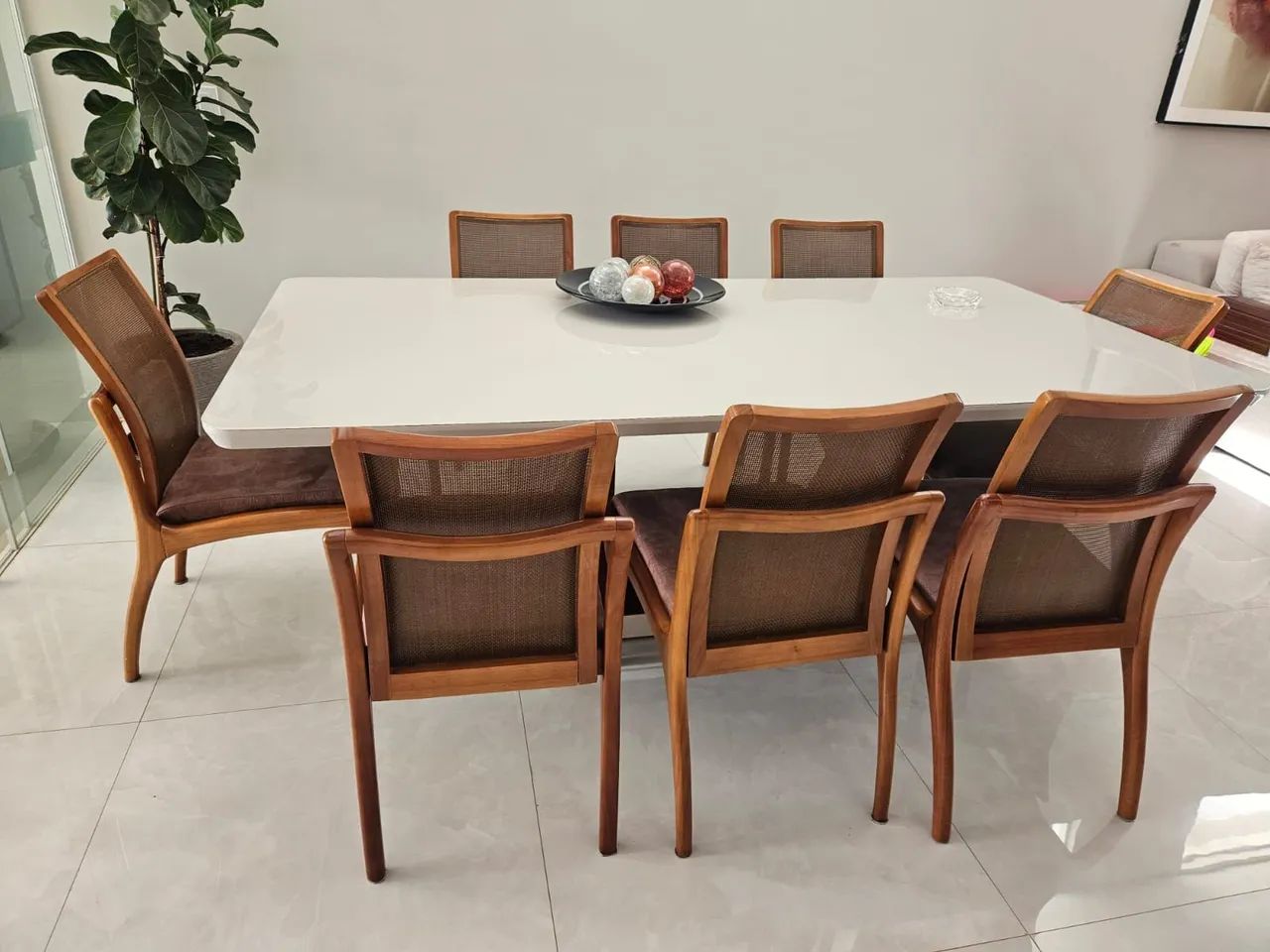 Mesa de Jantar Branca Moderna - Foto 4