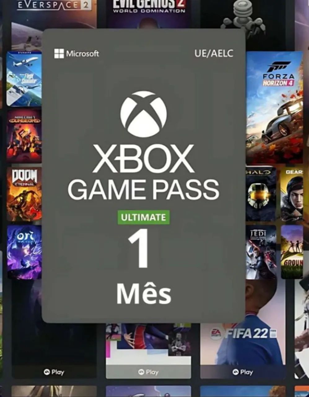 Xbox Game Pass Ultimate - 1 mês 25 dígitos 
