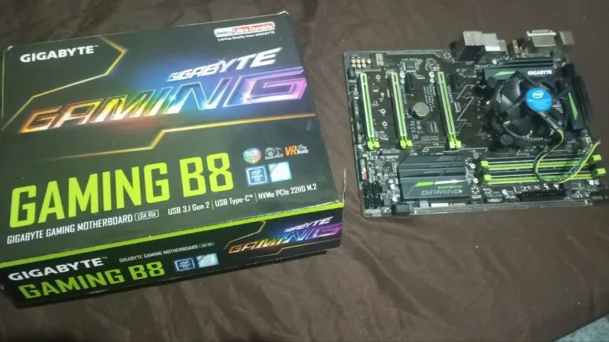 placa mãe gaming b8 gigabite mais processador i5 6º geração - Foto 4