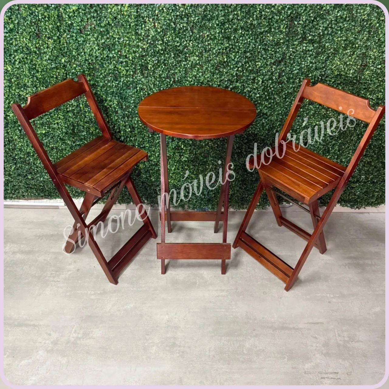 Jogo de mesa Bistrô com 2 bancos  - Foto 3