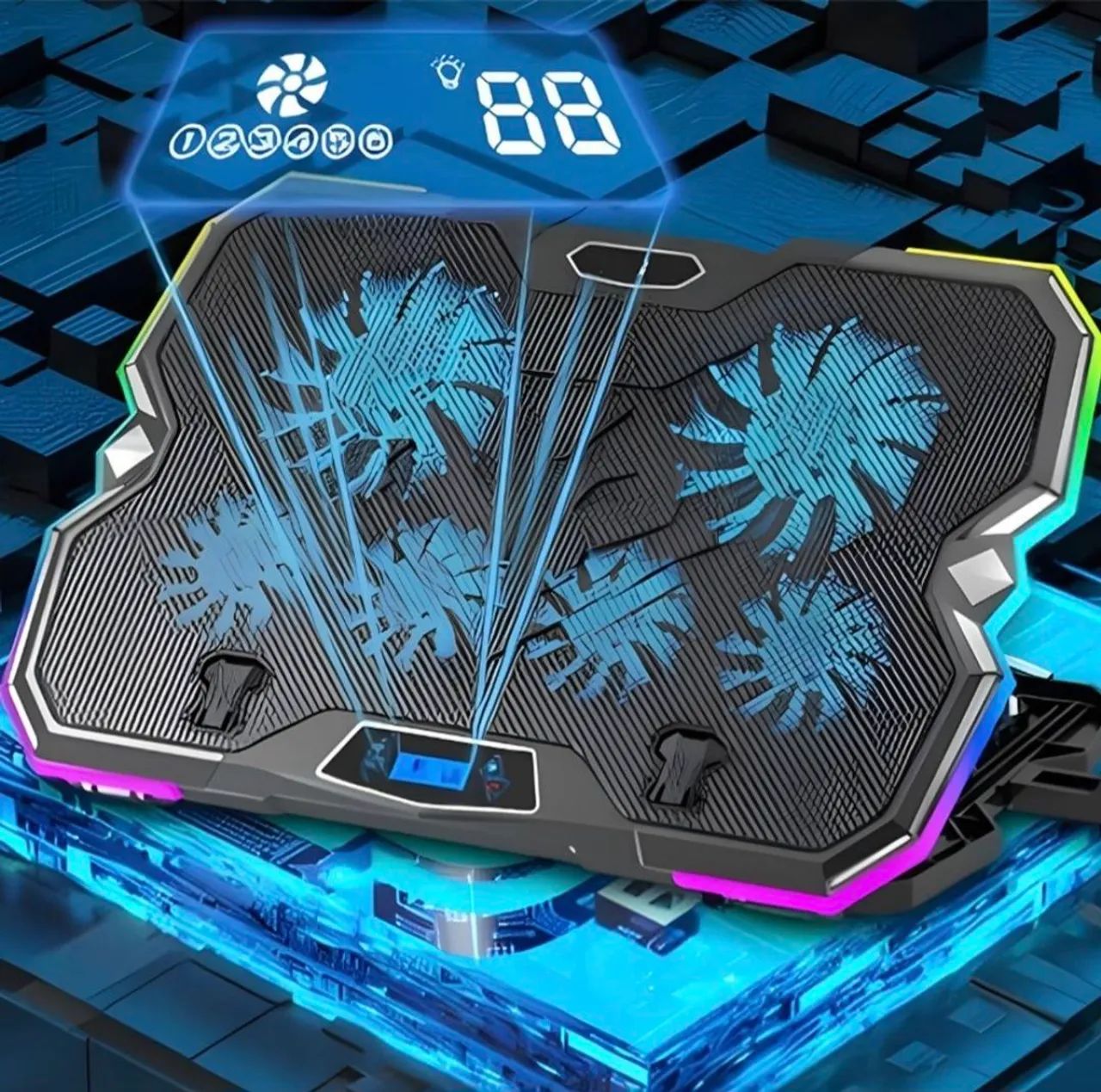 Base para Notebook com Cooler e Suporte para Celular A-CP42  - Foto 2
