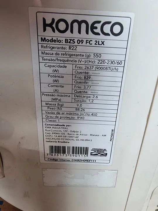Ar Condicionado Komeco 9000 btus - Foto 2