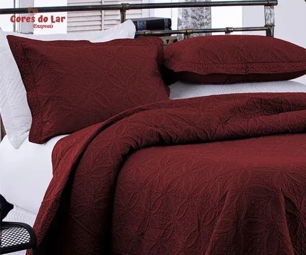 Cobre Leito Cama Vinho - Foto 2