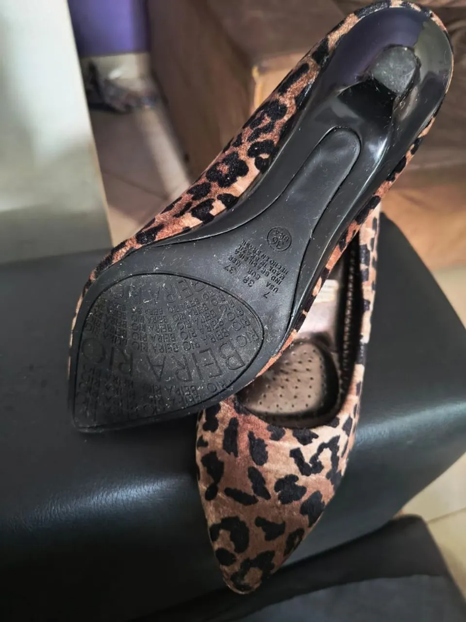 Scarpin animal print Beira Rio