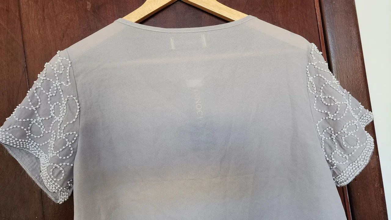 Blusa viscose NOVA com aplicação mini perolaa - Foto 3