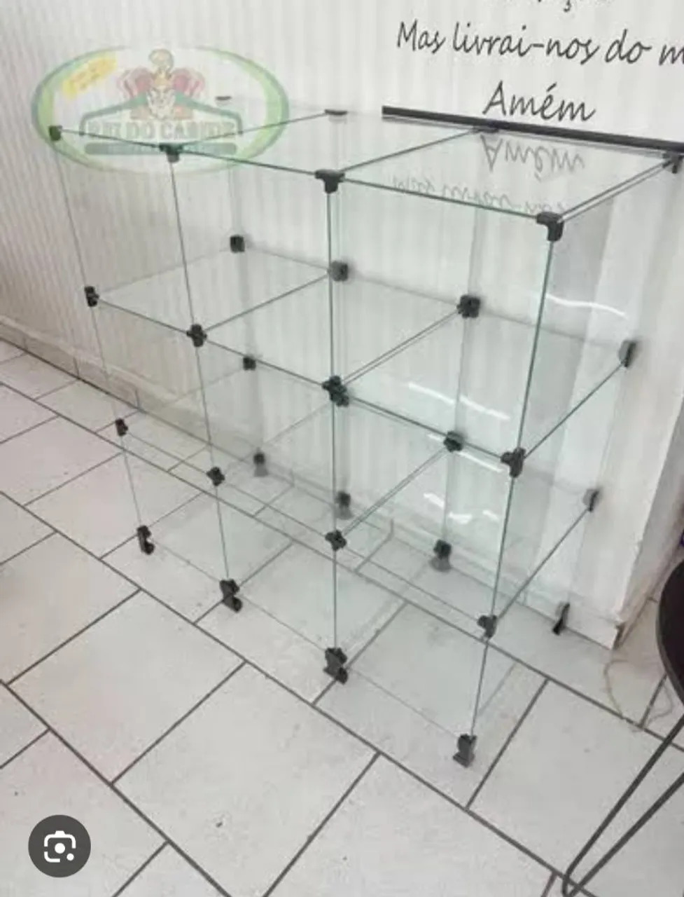 Vitrine balcão expositor de vidro