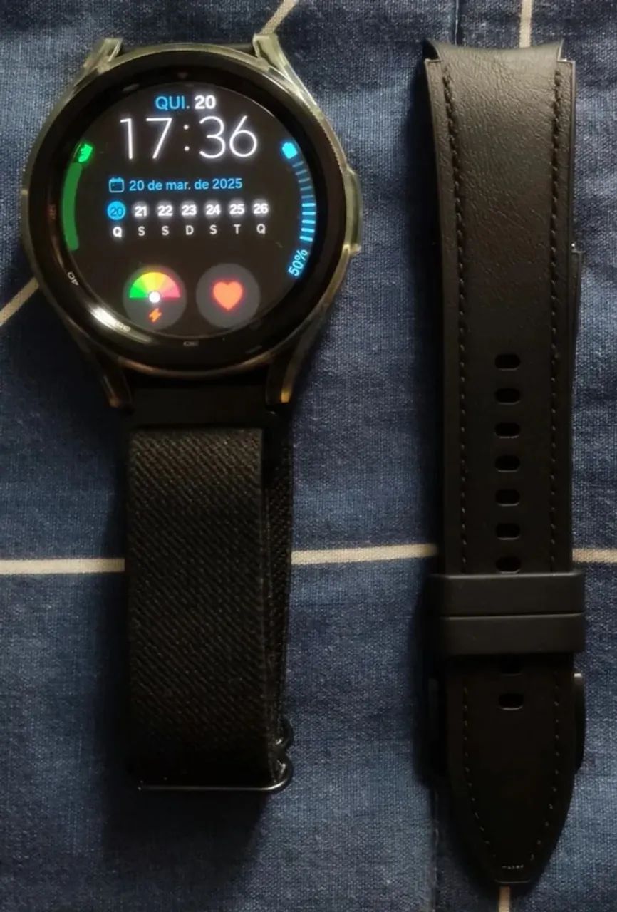 Relógio Samsung Galaxy Watch6 Classic 47mm Couro Preto - Foto 4