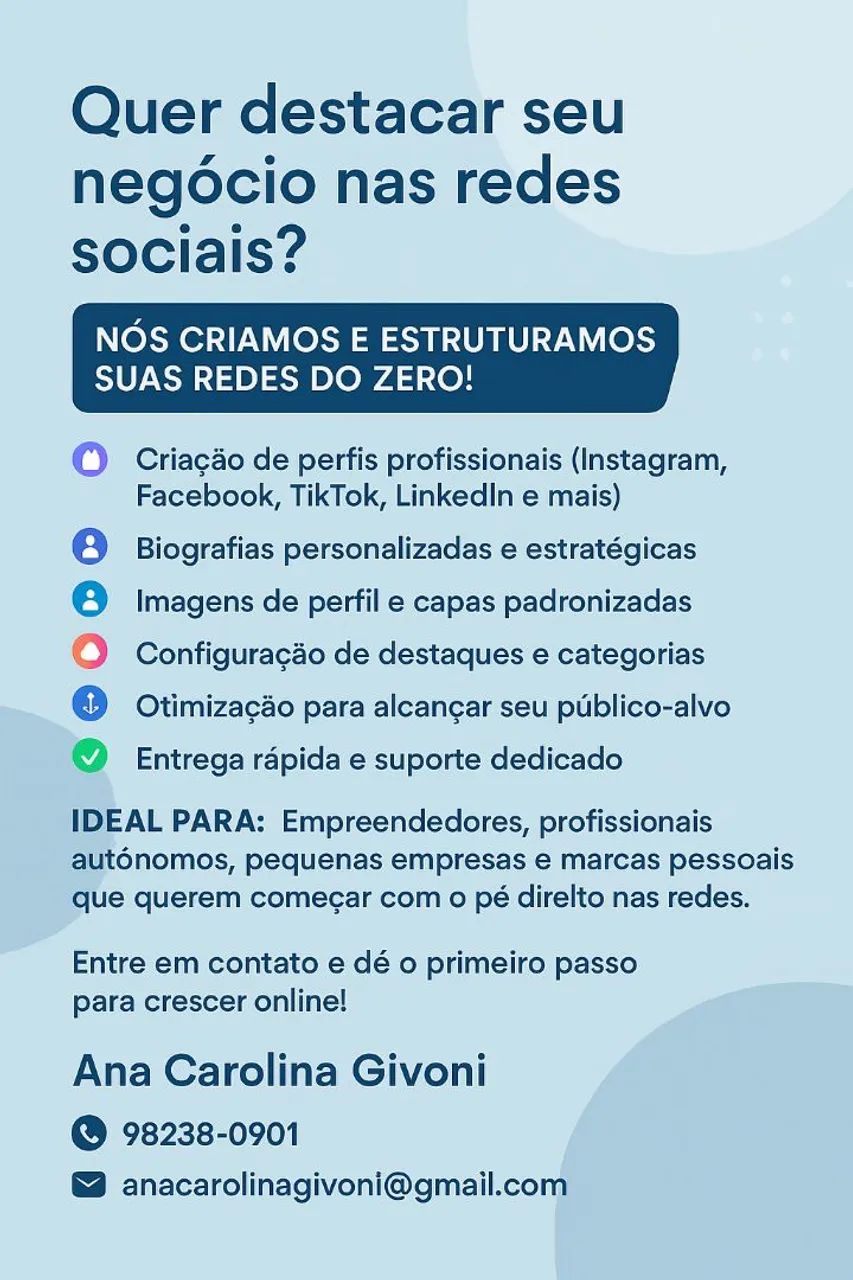 Administração e Criação de Redes Sociais 