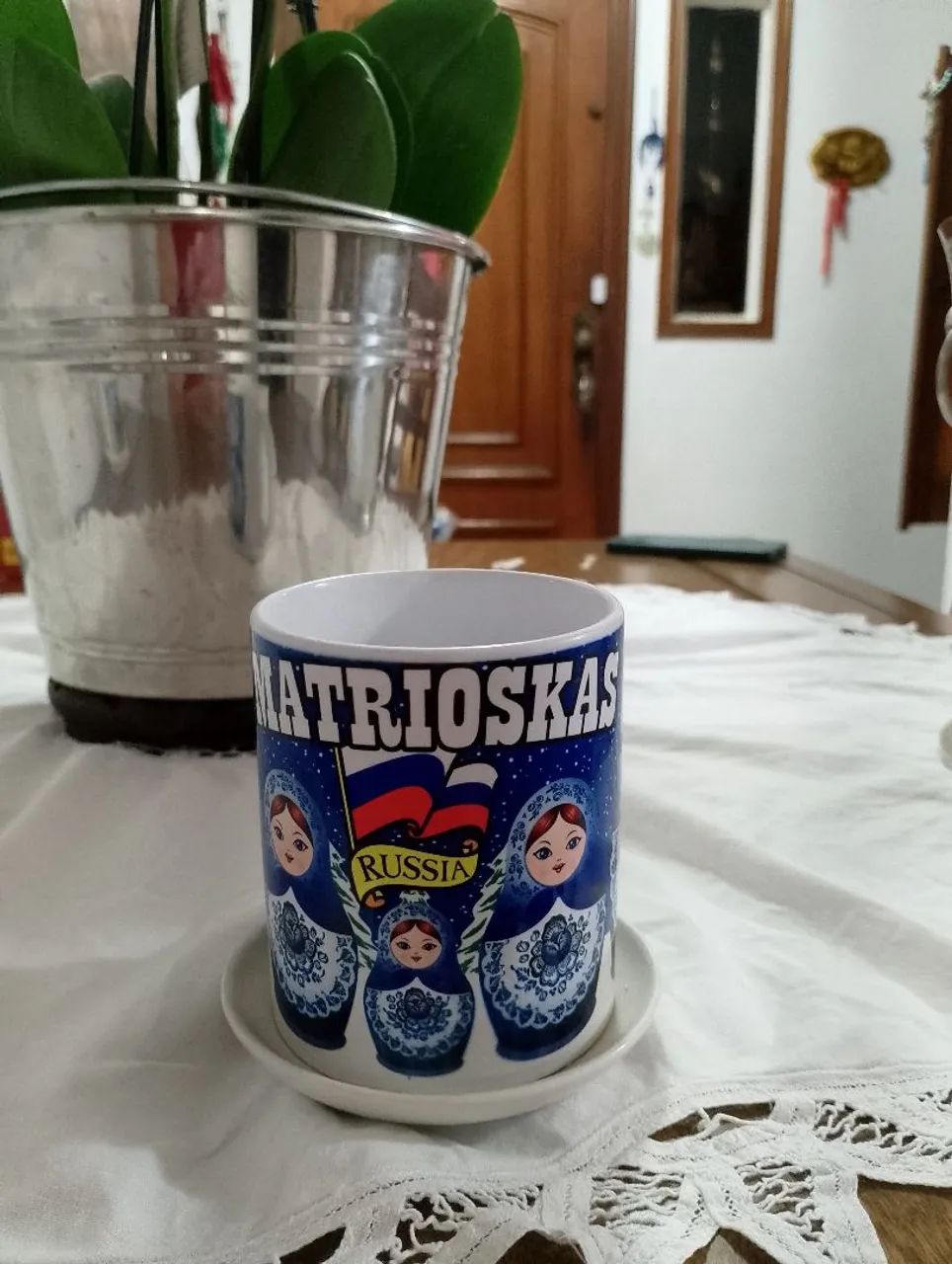 Caneca Matrioskas Rússia, SEM USO e original 