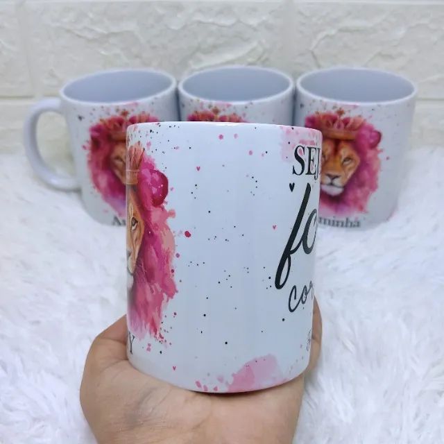 Caneca Personalizada Evangélica, Seja Forte e Corajosa - Foto 4