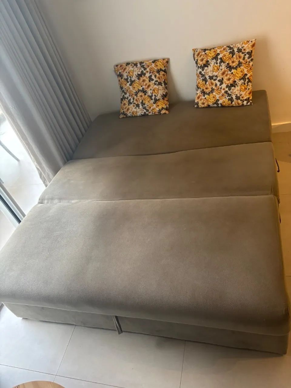 Sofá cama medindo 1.40 largura por 1.70 comprimento 64850511158529124