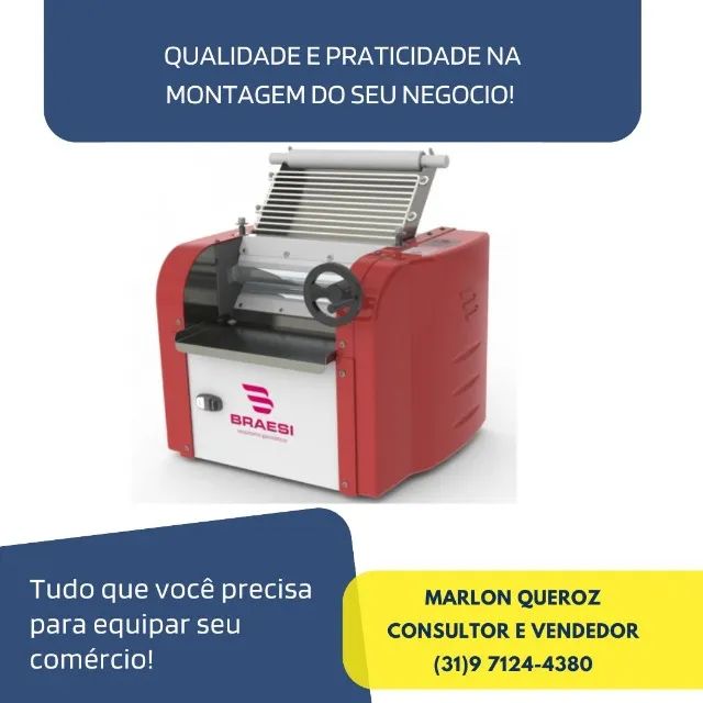 Cilindro de Massas Braesi 30 CM de Bancada