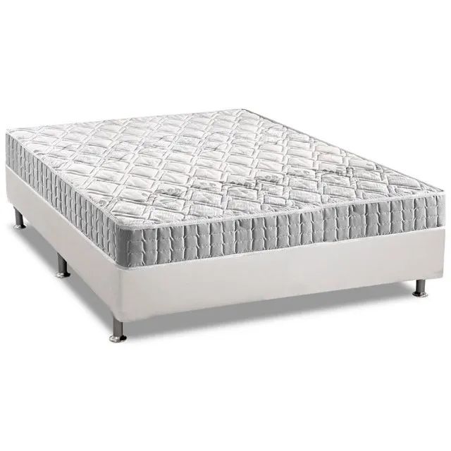 Colchão Casal Orthosono Espuma D33+ Base Box Simples Corino- Produto Novo Entrega Rápida