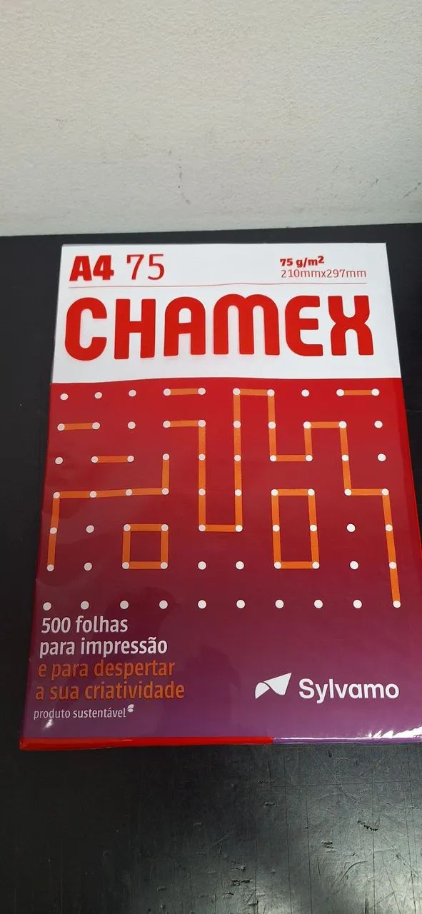 Caixa de Papel  A4 75g Chamex  com 10 Pacotes de 500 Folhas cada - Foto 3